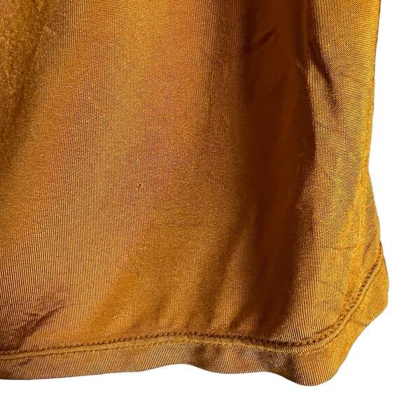 Lapointe Asymmetric Ruched Long-Sleeve Jersey Top Mustard Yellow Size 10 - Picture 8 of 13